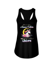 Unicorn and costume Ladies Flowy Tank thumbnail