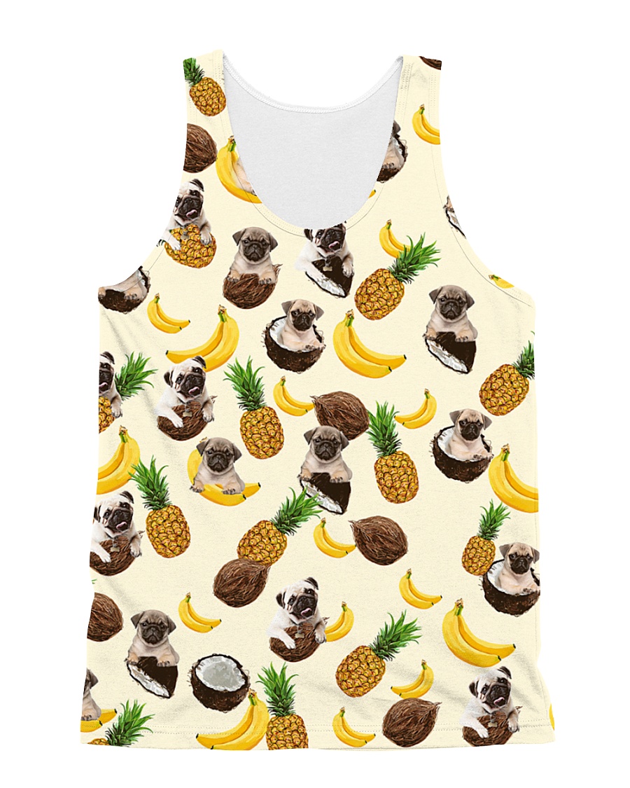 Pug Fruit 1406 All-over Unisex Tank