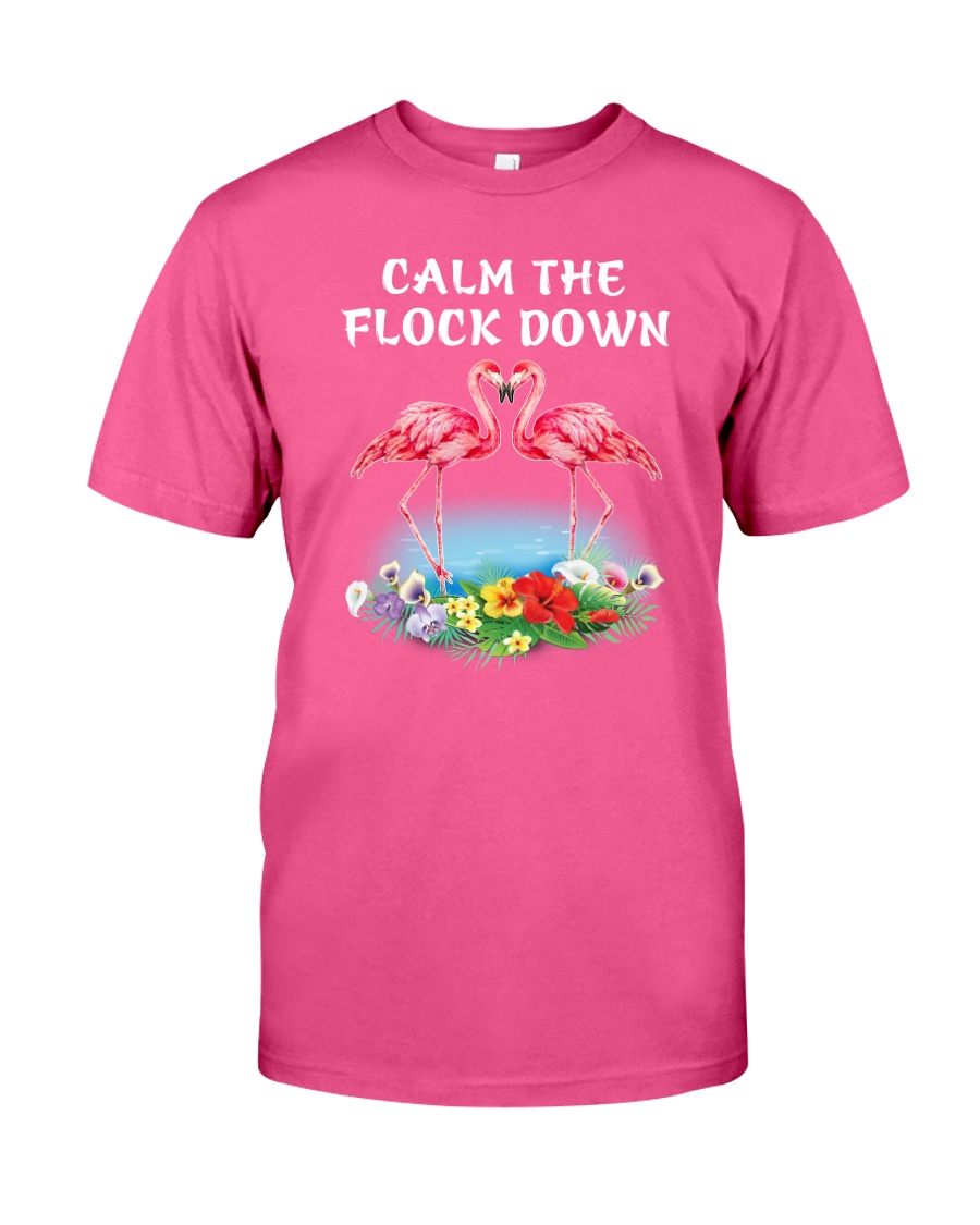 Flamingo Calm Flock Down Classic T-Shirt