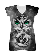 Owl Black Rose 0706 All-over Dress thumbnail