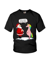 Unicorn Santa Youth T-Shirt thumbnail
