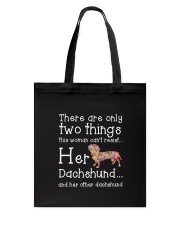Dachshund Flowers Tote Bag thumbnail