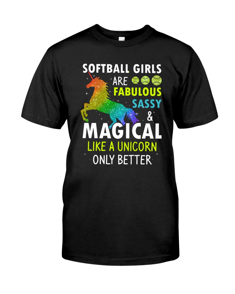 Softball Girl Unicorn 2206 Classic T-Shirt