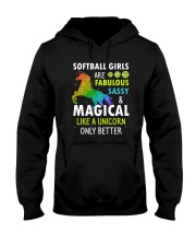 Softball Girl Unicorn 2206 Hooded Sweatshirt thumbnail