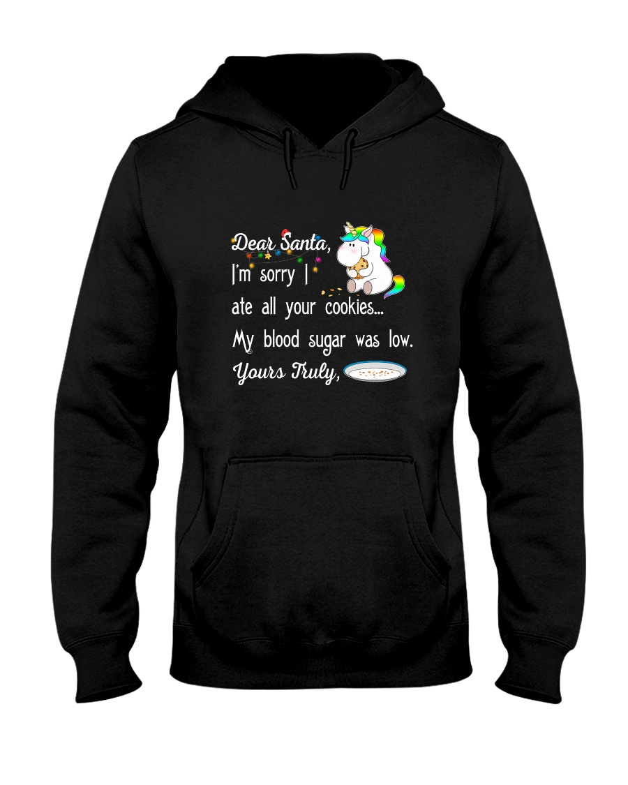 Unicorn Dear santa 1710 Hooded Sweatshirt
