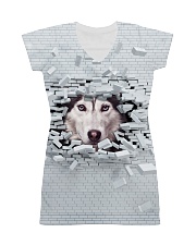 Siberian Husky Broken 1606 All-over Dress thumbnail