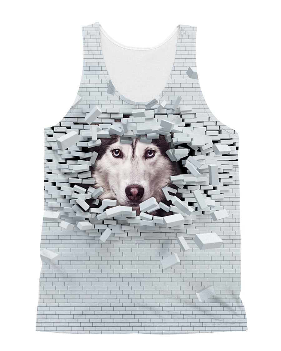 Siberian Husky Broken 1606 All-over Unisex Tank