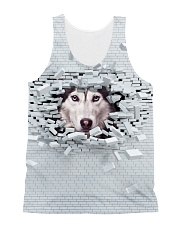 Siberian Husky Broken 1606 All-over Unisex Tank front