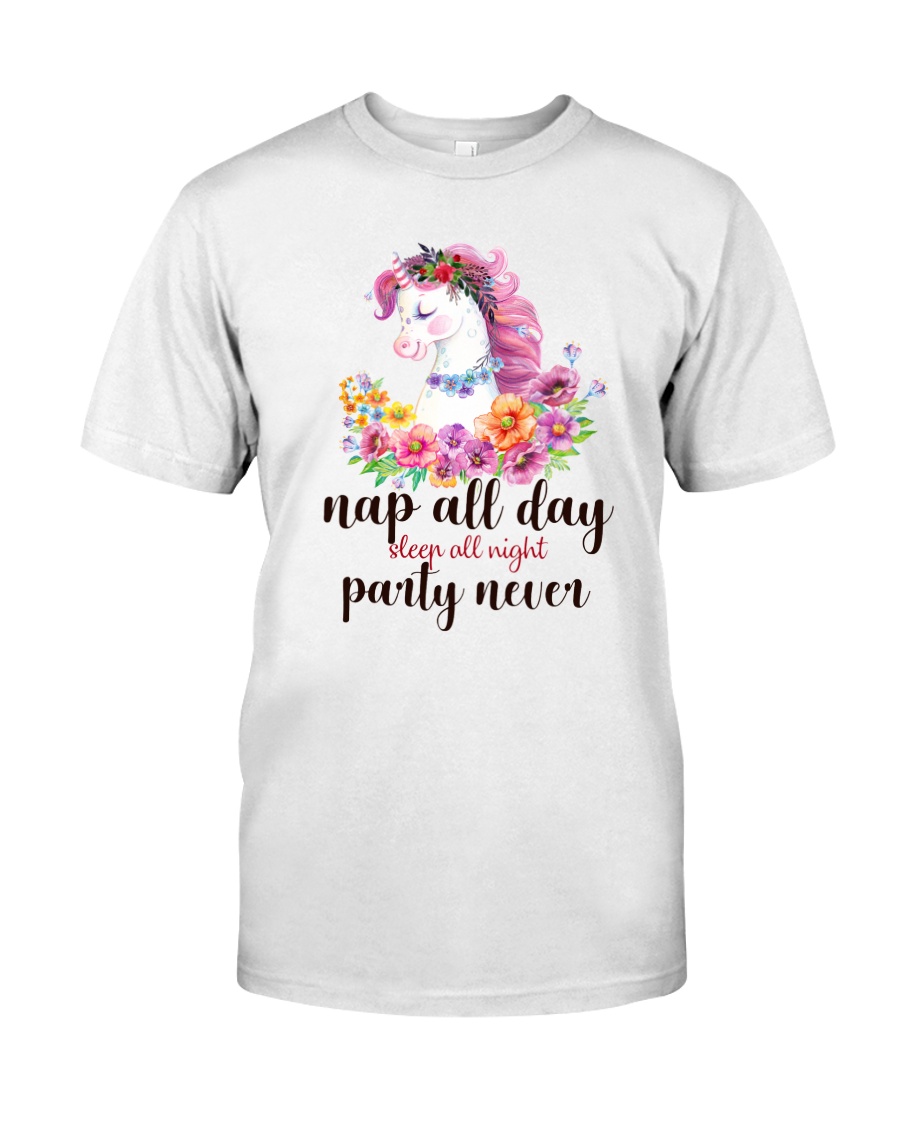 Unicorn Party Never Classic T-Shirt