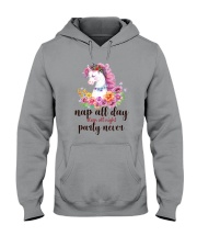 Unicorn Party Never Hooded Sweatshirt thumbnail