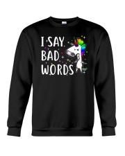 Unicorn Bad Words Crewneck Sweatshirt front