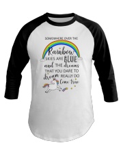 Unicorn Rainbow 1412 Baseball Tee front