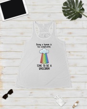 Unicorn Complicated Ladies Flowy Tank lifestyle-bellaflowy-tank-front-5