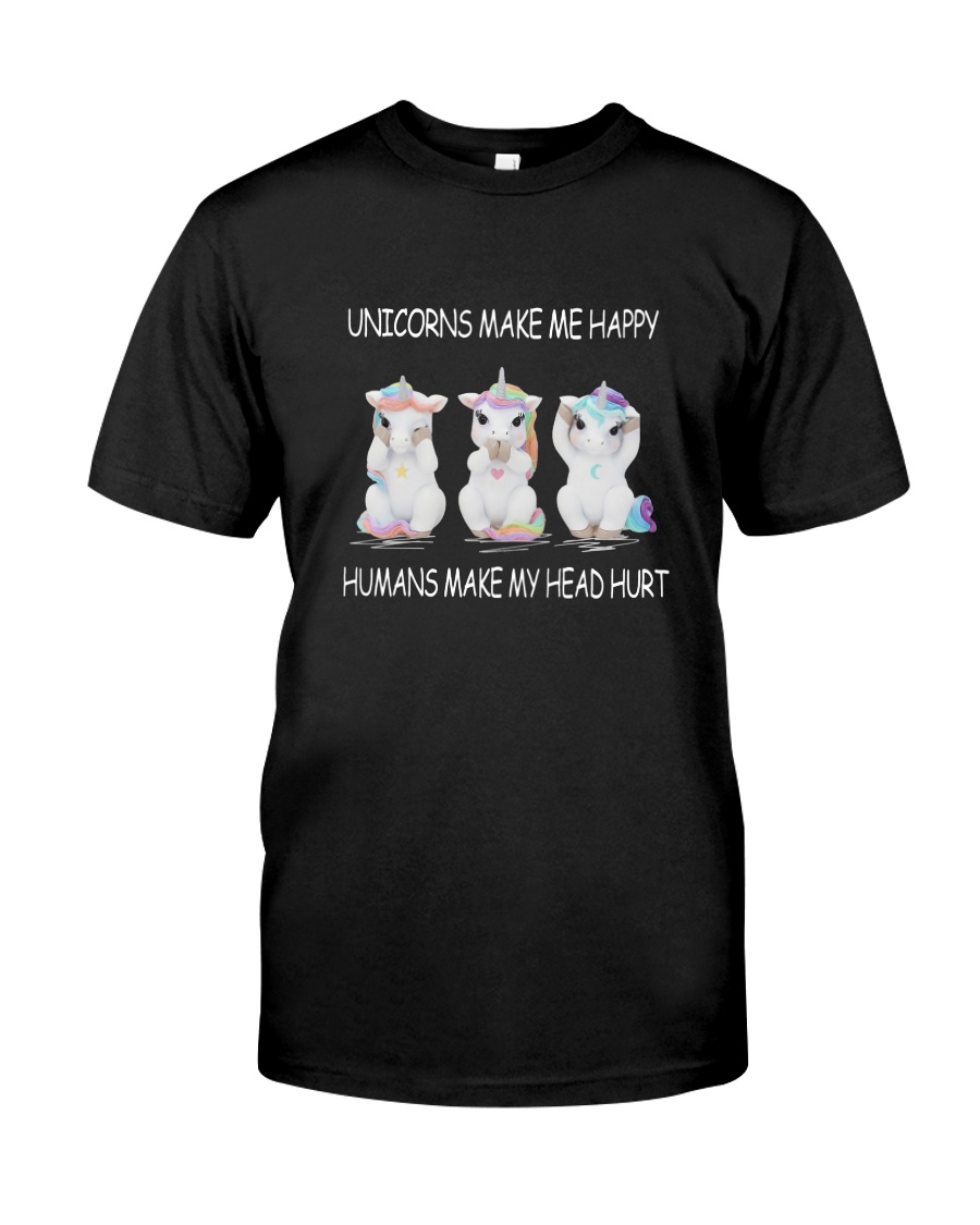 Unicorns make me happy 140319 Classic T-Shirt