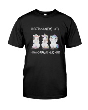 Unicorns make me happy 140319 Classic T-Shirt front