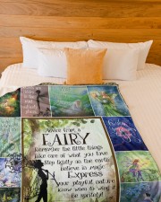 Advice From A Fairy - Best Spiritual Gift Large Fleece Blanket - 60" x 80" aos-coral-fleece-blanket-60x80-lifestyle-front-02a
