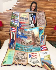 Discover Puerto Rico - Gift For Puerto Rico Lover Large Fleece Blanket - 60" x 80" aos-coral-fleece-blanket-60x80-lifestyle-front-04a