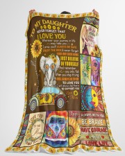Love Mother And Daughter - Gift For Daughter Large Fleece Blanket - 60" x 80" aos-coral-fleece-blanket-60x80-lifestyle-front-10