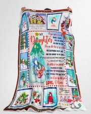 Merry Christmas Penguin - Best Gift For Daughter Large Fleece Blanket - 60" x 80" aos-coral-fleece-blanket-60x80-lifestyle-front-10