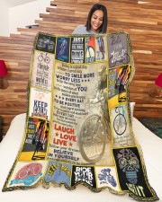 Keep On Biking - Best Gift For Biker Large Fleece Blanket - 60" x 80" aos-coral-fleece-blanket-60x80-lifestyle-front-04a
