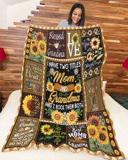 Grandma But Mom - Best Gift For Grandma Large Fleece Blanket - 60" x 80" aos-coral-fleece-blanket-60x80-lifestyle-front-04a