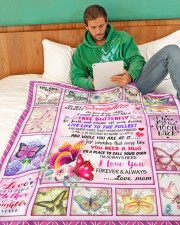 Be A Butterfly - Best Gift For Daughter Large Fleece Blanket - 60" x 80" aos-coral-fleece-blanket-60x80-lifestyle-front-06a