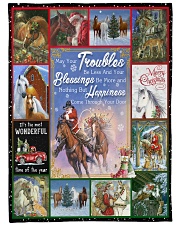 Merry Christmas Horse-Gift For Christmas Large Fleece Blanket - 60" x 80" front