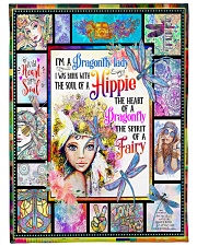 Dragonfly Lady Hippie - Best Gift For Hippie Large Fleece Blanket - 60" x 80" front