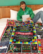 Autism Christmas - Best Gift For Son Large Fleece Blanket - 60" x 80" aos-coral-fleece-blanket-60x80-lifestyle-front-06