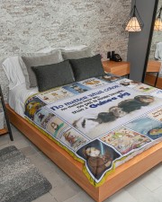 I Kissed A Guinea Pig - Best Gift For Pig Lover Large Sherpa Fleece Blanket - 60" x 80" aos-sherpa-fleece-blanket-lifestyle-front-04