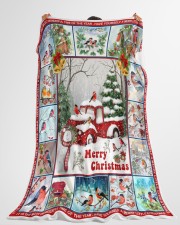 Red Truck And Bullfinch - Best Gift For Christmas Large Fleece Blanket - 60" x 80" aos-coral-fleece-blanket-60x80-lifestyle-front-10