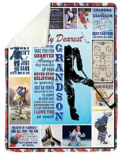 Luckiest Beome Hockey Nana-Best Gift For Grandson Sherpa Fleece Blanket tile