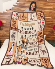 I Am Chihuahua Mom - Best Gift For Dog Lover Large Fleece Blanket - 60" x 80" aos-coral-fleece-blanket-60x80-lifestyle-front-04a