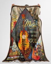 Voice Of The Soul-Best Gift For Guitar Lover Large Fleece Blanket - 60" x 80" aos-coral-fleece-blanket-60x80-lifestyle-front-10