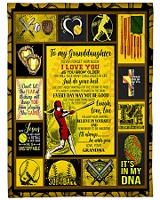 Never Stop Softball-Best Gift For Granddaughter Large Fleece Blanket - 60" x 80" front