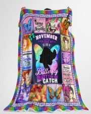 November Queens Butterfly - Gift November Girl Large Fleece Blanket - 60" x 80" aos-coral-fleece-blanket-60x80-lifestyle-front-10