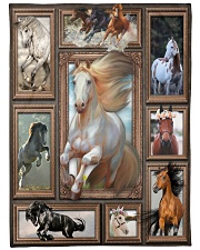 Horses-Best Gift For Horse Lover Large Fleece Blanket - 60" x 80" front