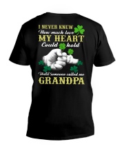 I Never Knew How Much Love My Heart - Perfect Gift For Grandpa V-Neck T-Shirt tile