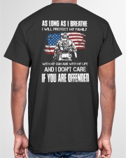 I Will Protect My Family - Perfect Gift For Grandpa Classic T-Shirt garment-tshirt-unisex-back-04