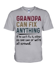 Grandpa Can Fix Anything - Perfect Gift For Grandpa V-Neck T-Shirt tile