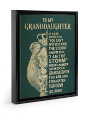 I Am The Storm - Lovely Gift For Granddaughter Floating Framed Canvas Prints Black tile