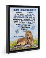 Love You With All My Heart - Best Gift For Granddaughter Floating Framed Canvas Prints Black tile