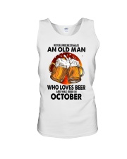 Never Underestimate An Old Man Who Loves Beer Unisex Tank tile