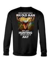 Never Underestimate An Old Man Who Loves Hunting - Perfect Gift For Grandpa Crewneck Sweatshirt tile