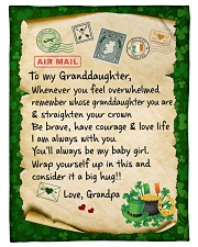 Remember Whose Granddaughter You Are & Straighten Your Crown - Lovely Gift For Granddaughter Small Fleece Blanket - 30" x 40" front