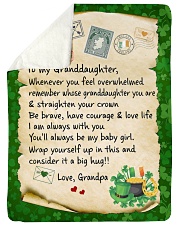 Remember Whose Granddaughter You Are & Straighten Your Crown - Lovely Gift For Granddaughter Sherpa Fleece Blanket tile