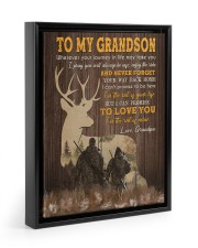Never Forget Your Way Back Home - Amazing Gift For Grandson Floating Framed Canvas Prints Black tile