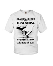 Granddaugther And Grandpa Best Partners In Crime Youth T-Shirt front