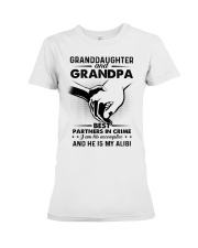 Granddaugther And Grandpa Best Partners In Crime Premium Fit Ladies Tee tile