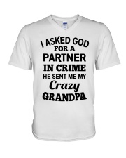 Partner In Crime - Best Gift For Grandchild V-Neck T-Shirt tile